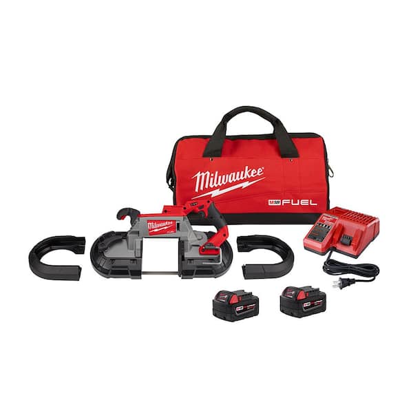Milwaukee M18 FUEL 18-Volt Lithium-Ion Brushless Cordless Deep Cut Dual-Trigger Band Saw Kit with Two 5.0 Ah Batteries