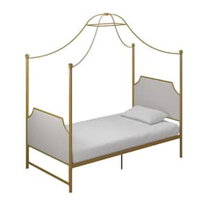 Monarch Hill Clementine Gold Canopy Twin Size Frame Bed