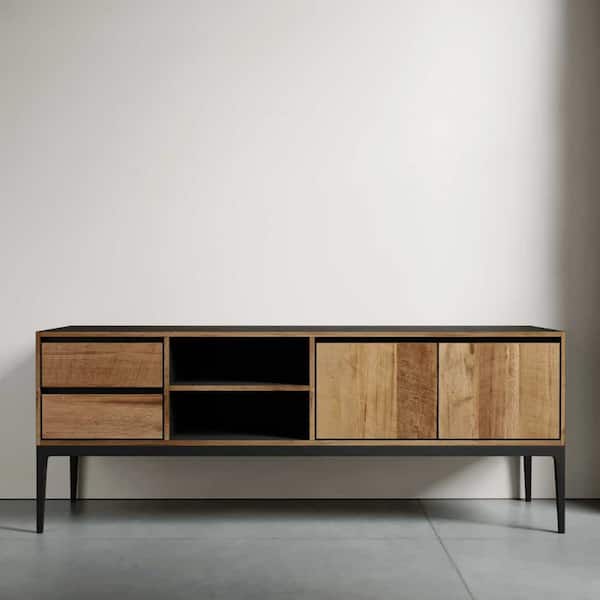Kolt 60 in. Natural Color Finish, 2-Shelf TV Stand