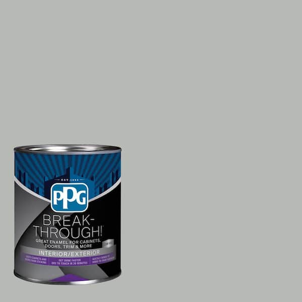 1 qt. PPG1009-4 Gray Stone Semi-Gloss Door, Trim & Cabinet Paint
