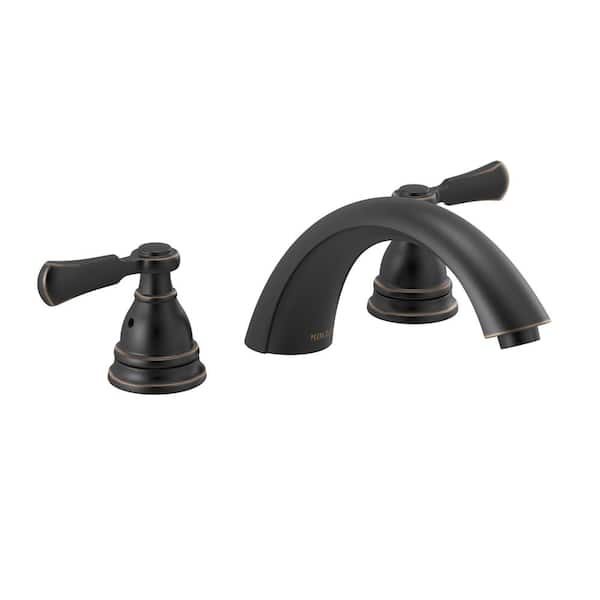 Elmhurst 2-Handle Deck Mount Roman Tub Trim Kit in Oil Rubbed Bronze (Valve Not Included)