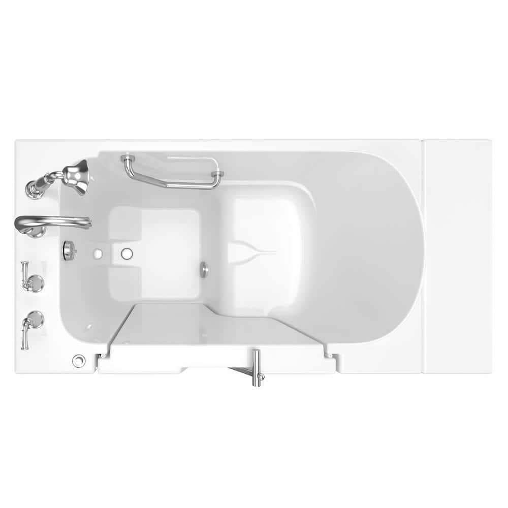 52'' x 30'' White Fiberglass Walk-In Soaking Bathtub