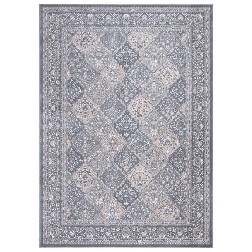 Kashan Panel Gray 7 ft. x 9 ft. Area Rug