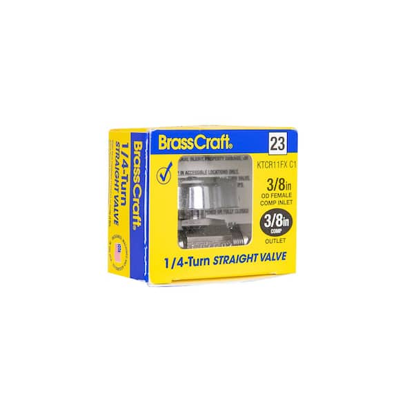 3/8 in. Female Compression Inlet x 3/8 in. Compression Outlet 1/4-Turn Straight Ball Valve