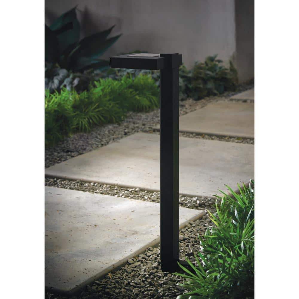Hampton Bay Charlotte Solar Black LED Path Light 20 Lumens 94301-SF51