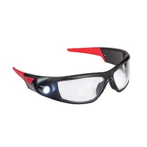 SPG400 Rechargeable LED Safety Glasses with Inspection Beam, Interchangeable Lenses, ANSI Z87 Standards, UV Protection