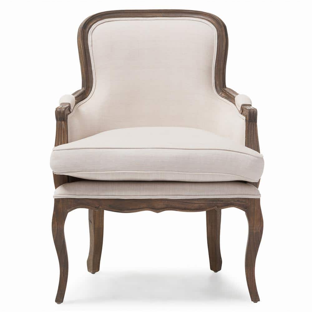 Napoleon Traditional French Accent Chair with Ash Wood Frame
