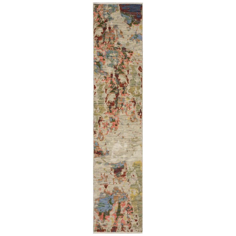 2 X 12 Beige Abstract Washable Area Rug Runner Rug price history on PriceWatchPro