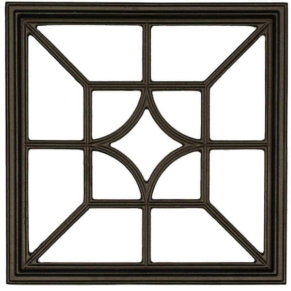 15 in. x 15 in. Square Diamond Black Cast Aluminum Fence and Gate Insert (12-Pack)