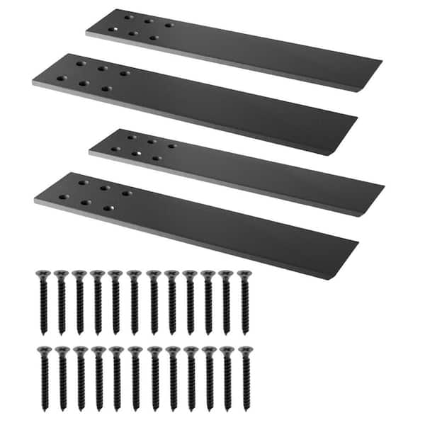 12 in. Countertop Support Brackets with Screws for Granite, Wall Mounted Support for DIY Open Shelving (4-Pack)