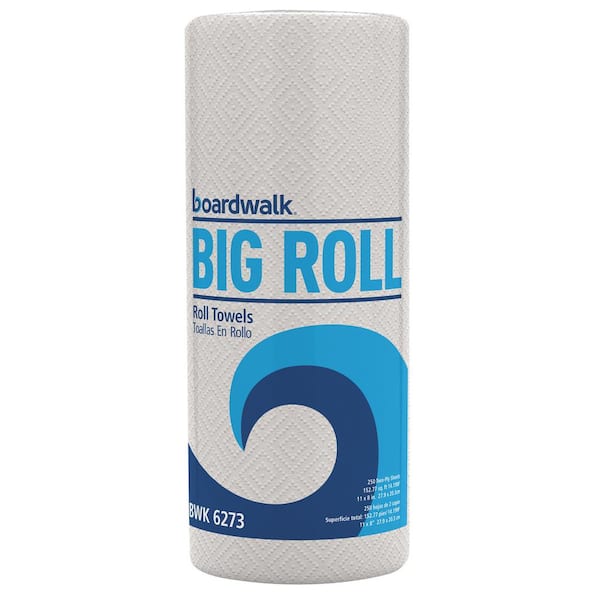 11 in. x 8-1/2 in. White 2-Ply Perforated Paper Towel Cleaning Wipes (250/Roll 12 Rolls/Carton)