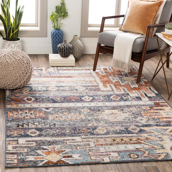 Terah Blue 7 ft. 10 in. x 10 ft. 3 in. Native American Area Rug