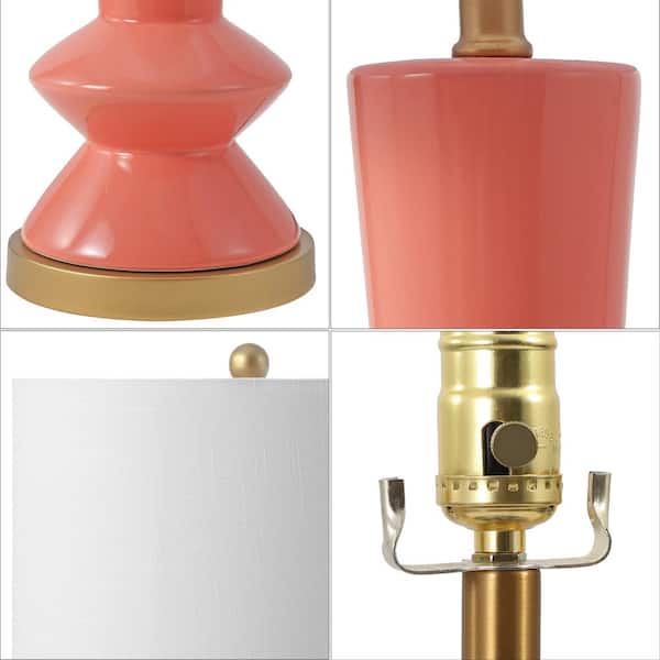 平野琳人　光るオレンジ　Y217 JONATHAN Y Ziggy 27 in. Coral/Brass Gold Ceramic/Metal