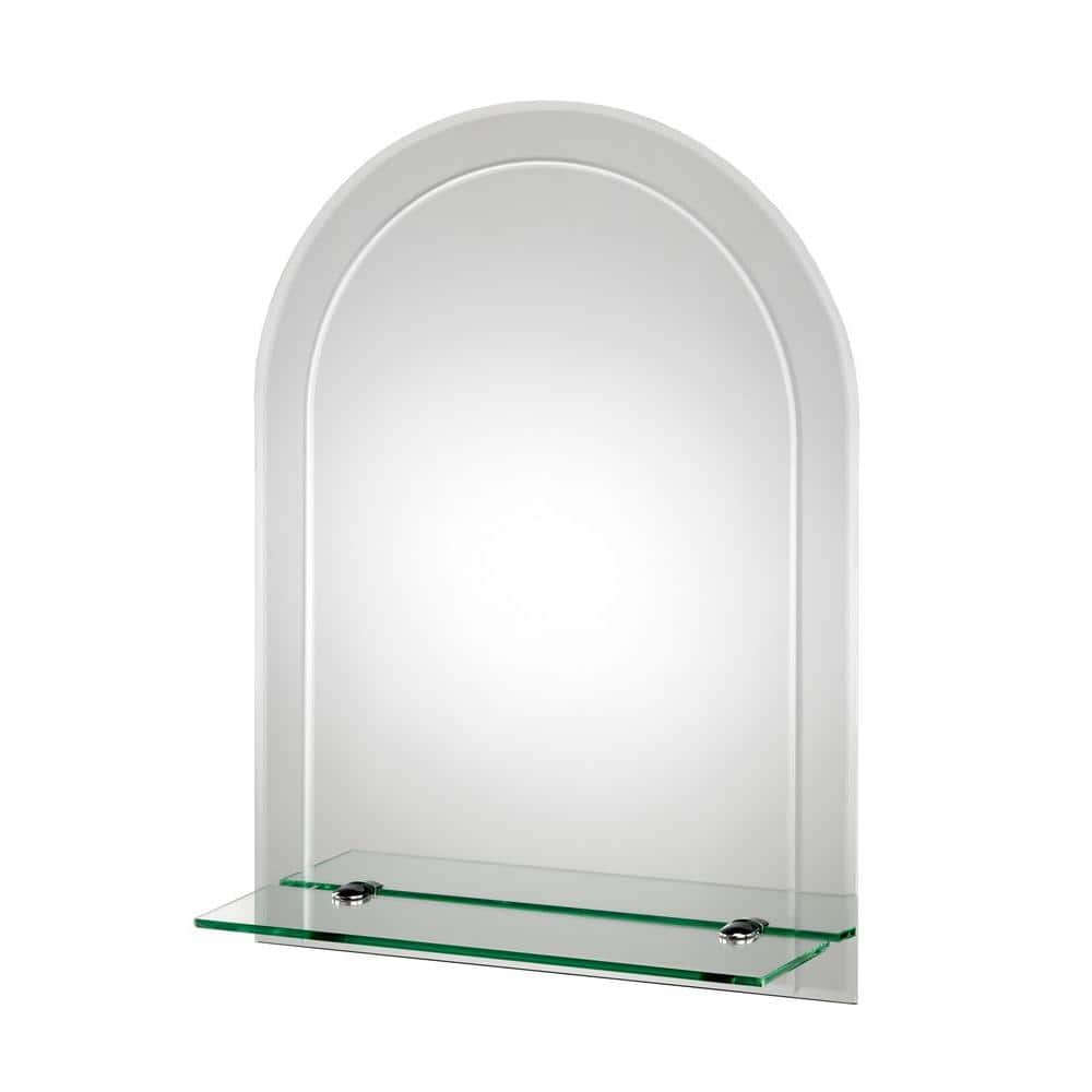 Croydex 18 In W X 24 In H Frameless Arched Beveled Edge Bathroom Vanity Mirror Mm700400yw The Home Depot