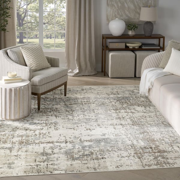 Concerto Ivory Beige 8 ft. x 10 ft. Abstract Contemporary Area Rug