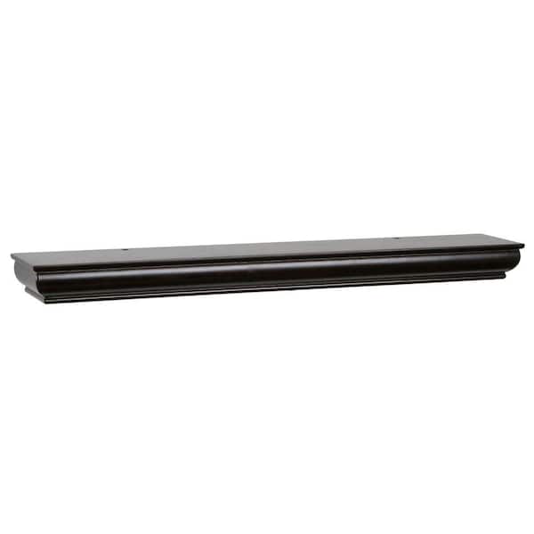 Home Decorators Collection 4 in. D x 23 in. L x 1-3/4 in. H Espresso Floating Ledge