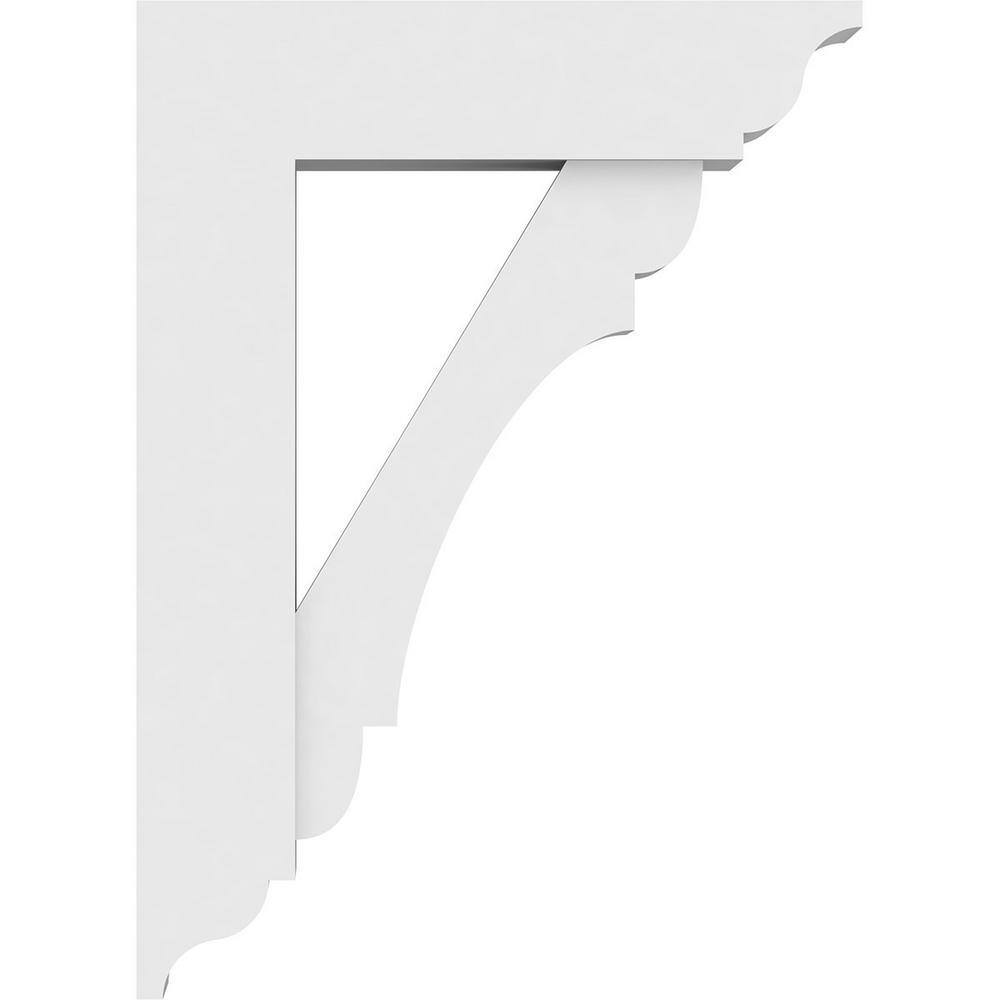 Off-White Architectural Grade PVC Corbel Bracket, 22" Height