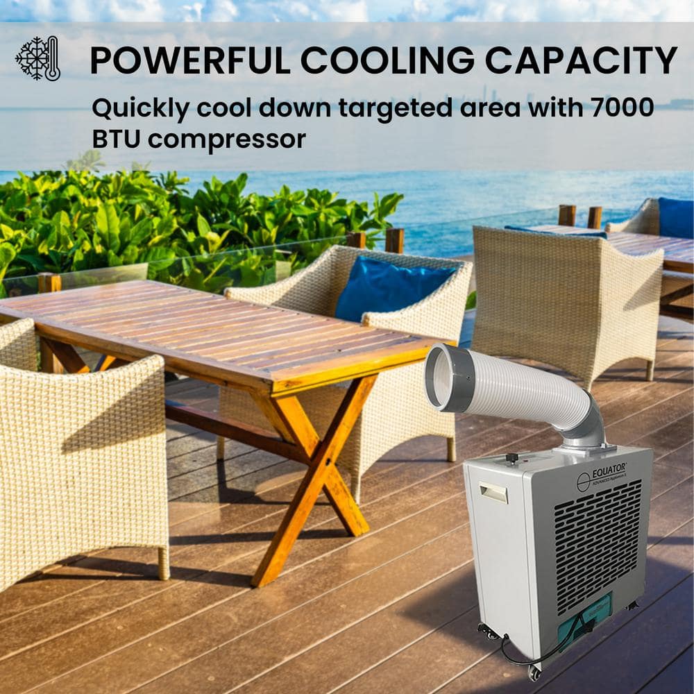 Equator Silver 7000 BTU Outdoor Portable Air Conditioner with Casters
