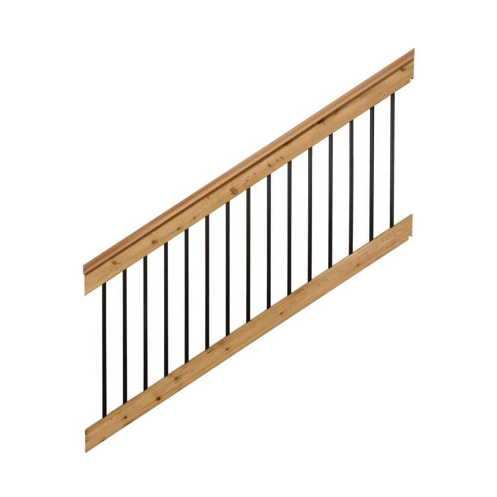 Red Cedar Railing ProWood 3 ft. x 6 ft. Western Red Cedar Capped Wood Deck Stair Railing ...