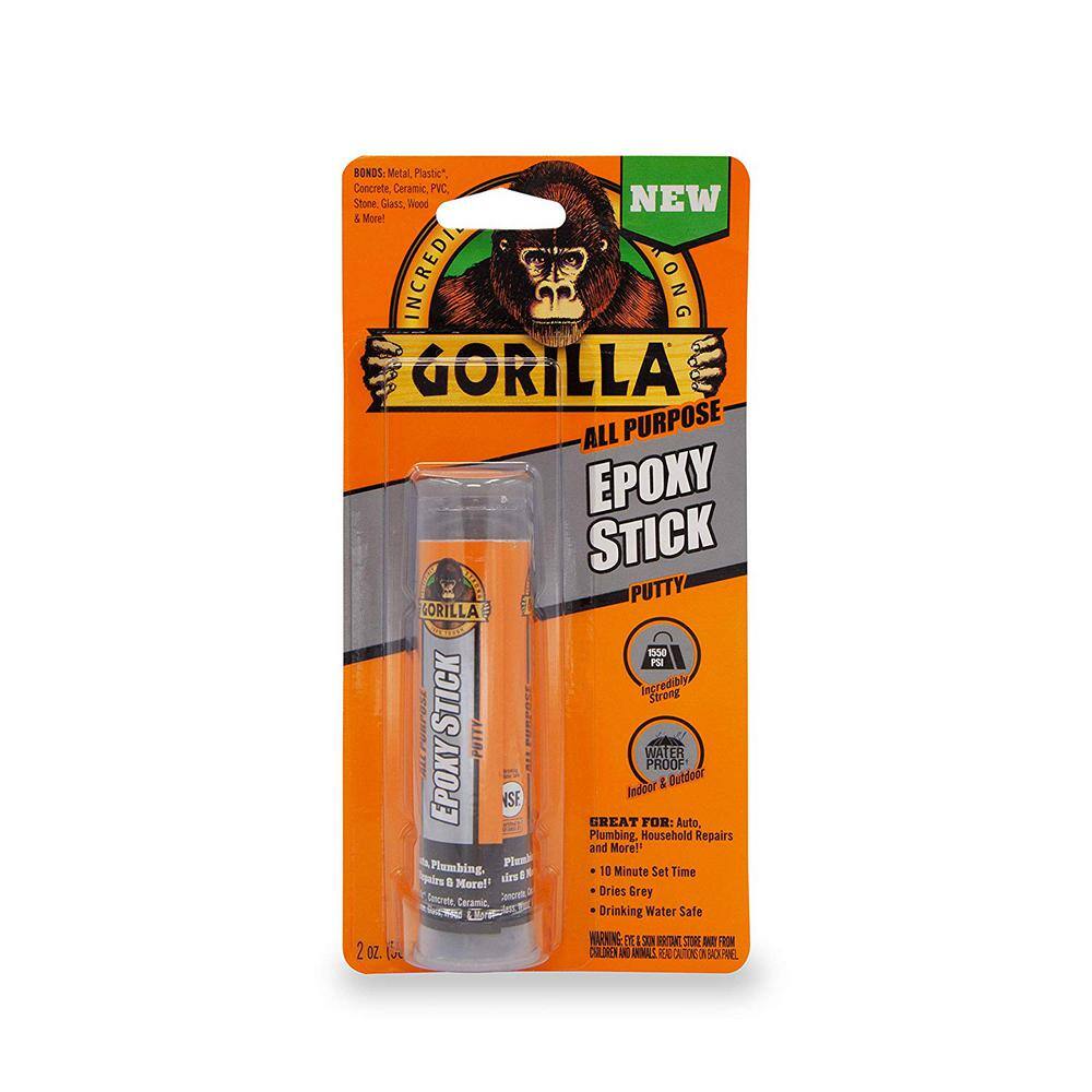 Gorilla 2 Oz Epoxy Putty Stick 4242501 The Home Depot