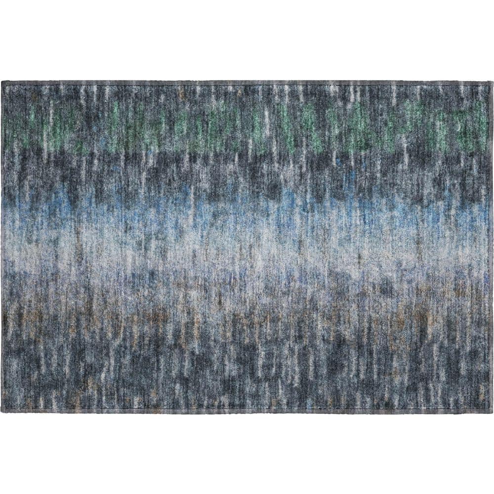 Mayfield Premium Machine Washable Abstract AMF2318 Teal 2 ft. x 3 ft. Accent Rug price history on PriceWatchPro