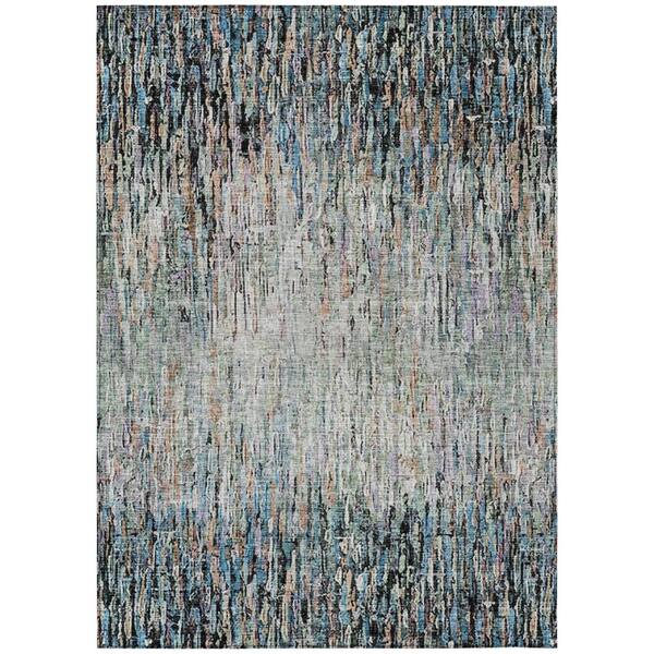 Chantille Machine Washable Indoor/Outdoor Abstract ACN2439 Black 5 ft. x 7 ft. 6 in. Area Rug