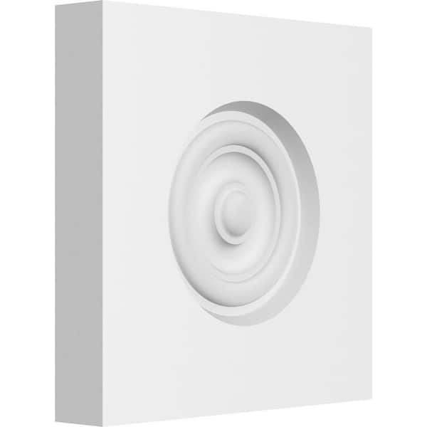 Ekena Millwork 6-in W x 6-in H x 1-in P Standard Sedgwick Bullseye Rosette with Square Edge (2-Pack)