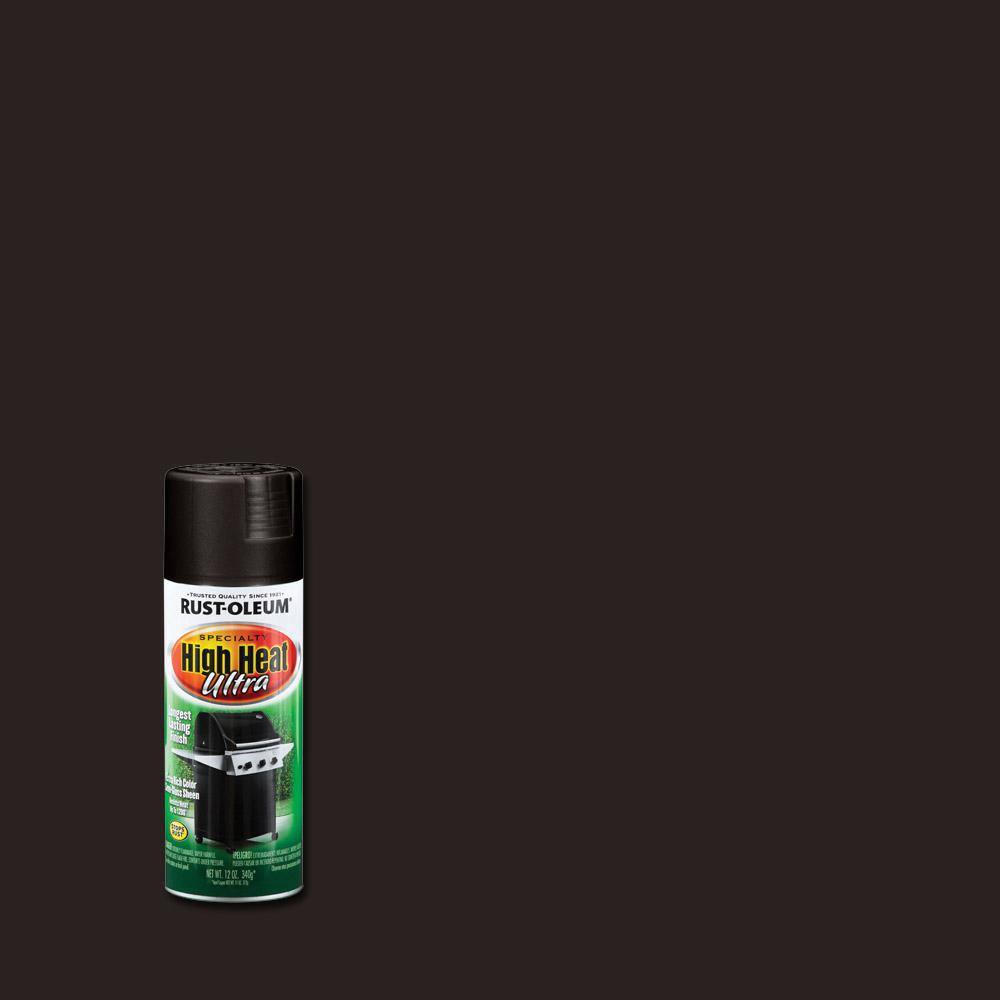 Rust Oleum Specialty 12 Oz High Heat Ultra Semi Gloss Black Spray Paint 241169 The Home Depot