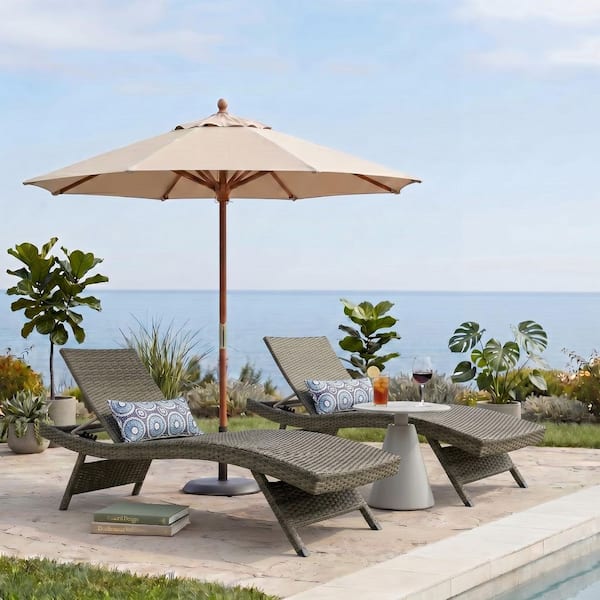 EDYO LIVING Nature All-Weather Adjustable Resin Outdoor Patio