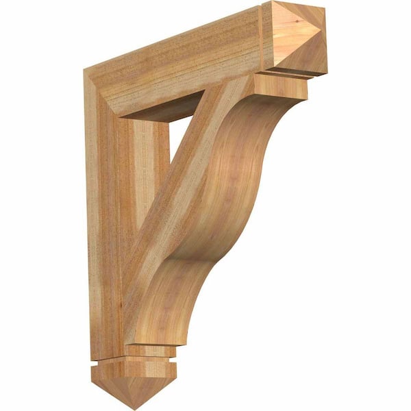 Ekena Millwork 6 in. x 34 in. x 34 in. Western Red Cedar Funston Arts and Crafts Rough Sawn