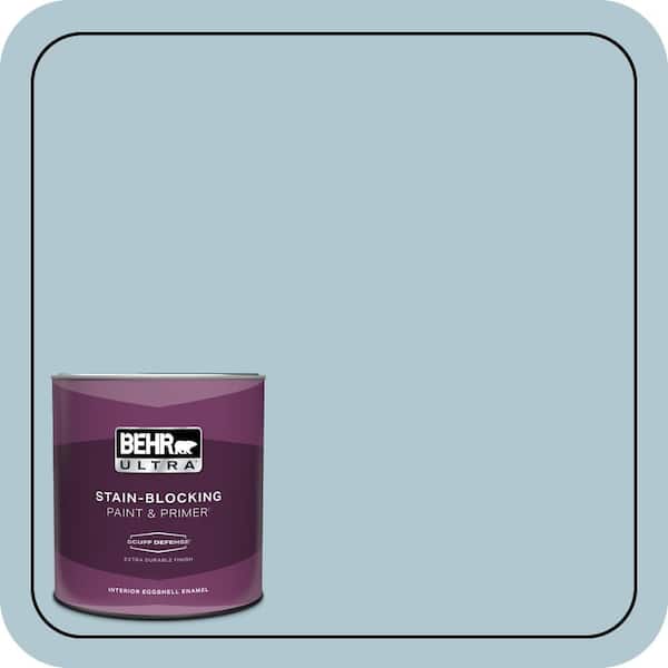 BEHR ULTRA 1 qt. #T15-8 Elusive Blue Extra Durable Eggshell Enamel Interior Paint & Primer