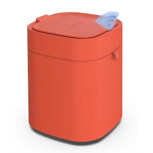 Functional Touchless Motion Sensor 3.5 Gallon Orange Indoor Recycling Bin