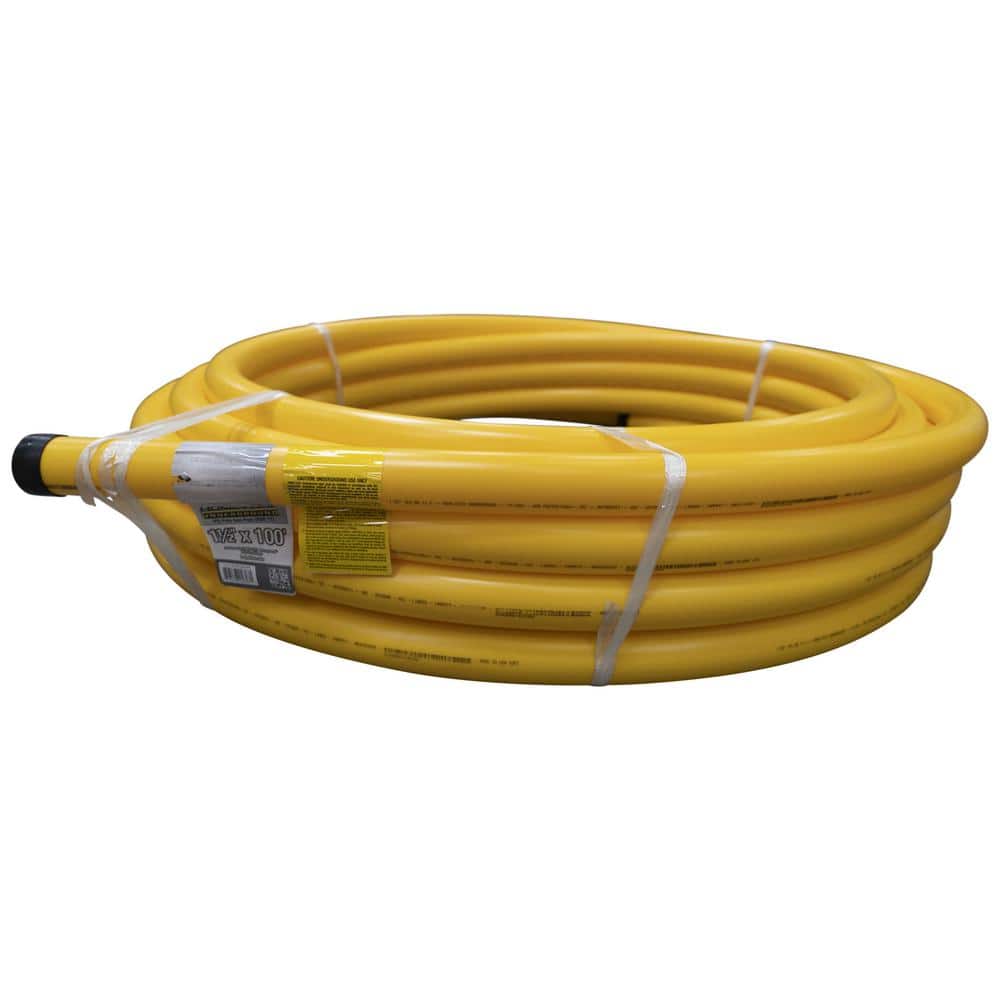 Home Flex 1 1 2 In Ips X 100 Ft Dr 11 Underground Yellow Polyethylene Gas Pipe 19 1511100 The Home Depot