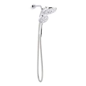 Claro 1-Spray Dual Wall-Mount Fixed and Handheld Shower Head 1.75 GPM in Polished Chrome