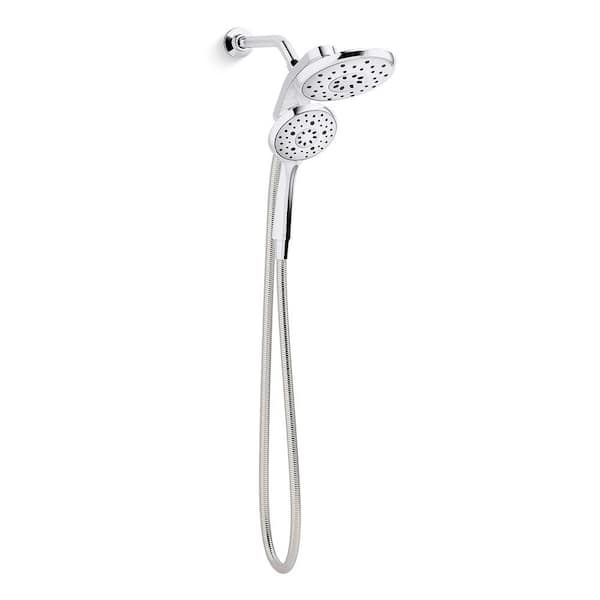 KOHLER Claro 1-Spray Dual Wall-Mount Fixed and Handheld Shower Head 1.75 GPM in Polished Chrome
