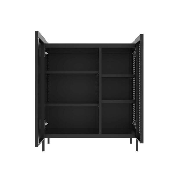 Black metal on sale linen cabinet