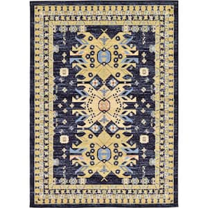 Taftan Oasis Navy Blue 7' 0 x 10' 0 Area Rug