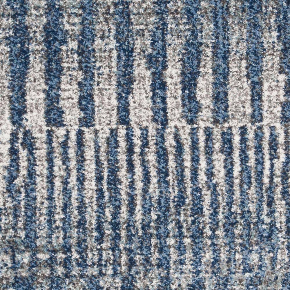 Celestial Charm Navy & Light Grey Synthetic Runner Rug - 26" x 8"