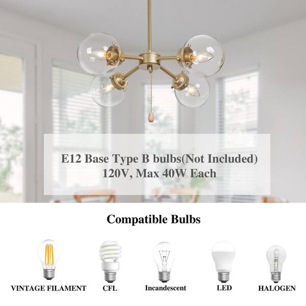 Uolfin Modern Gold Sputnik Bedroom Chandelier Naomi 4 Light Brass Island Globe With Adjustable Pull Chain Switch Fzy6rrhd23571a6 Uolfin Modern Gold Sputnik Bedroom, Change Light Bulb Globe Fixture