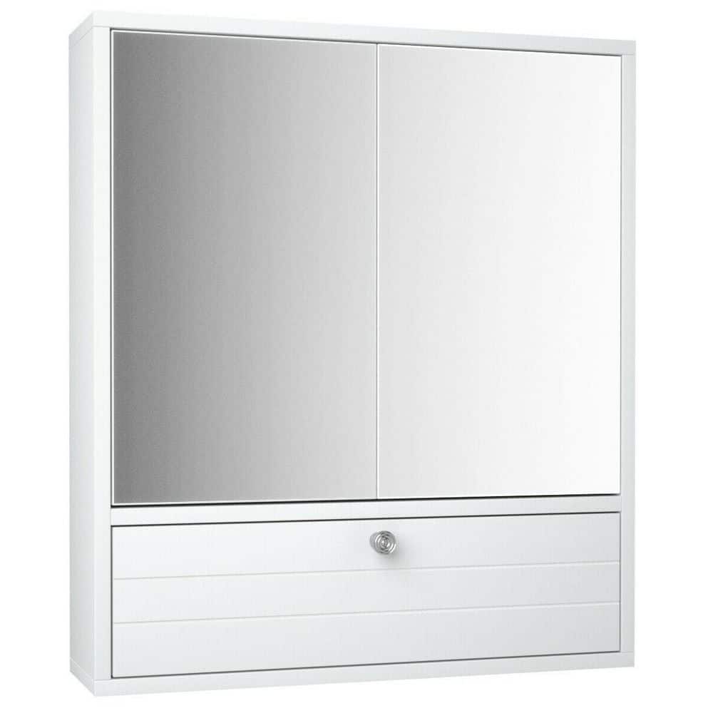 21.5 in. W x 24.6 in. H Rectangular White MDF Surface Mount Medicine Cabinet with Mirror price history on PriceWatchPro