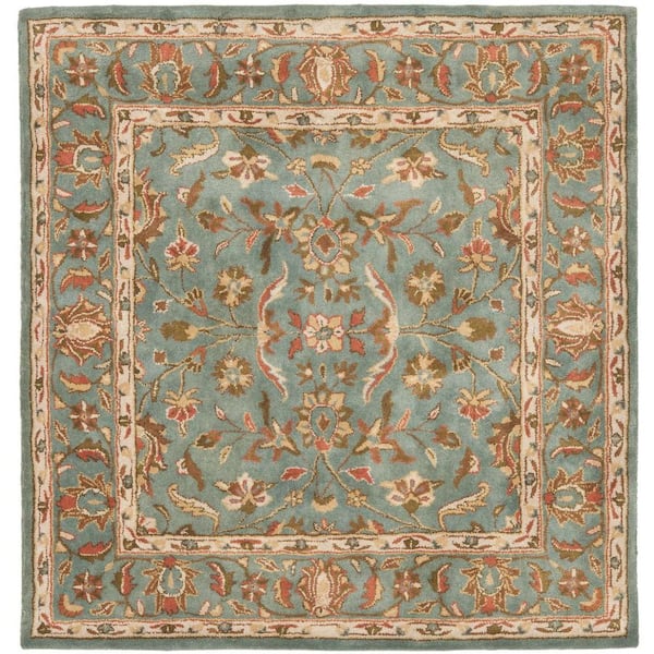 SAFAVIEH Heritage Blue 8 ft. x 8 ft. Square Border Area Rug