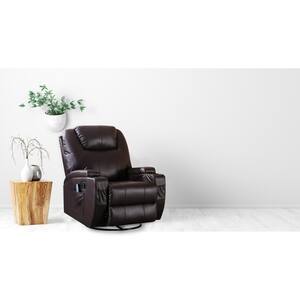 33.9 in Big and tall Recliner, 8 points massage and heating function, with 360-degree rotation and footrest.