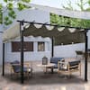 CoastShade 10 ft. x 10 ft. Patio Pergola Outdoor Garden Pergolas with ...