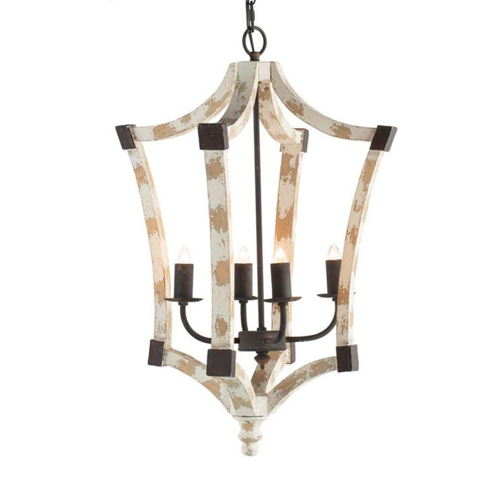 4 Light White Washed Oak Modern Chandelier for Dining Room Kitchen Entryway with Suspension Chain System No Bulbs price history on PriceWatchPro