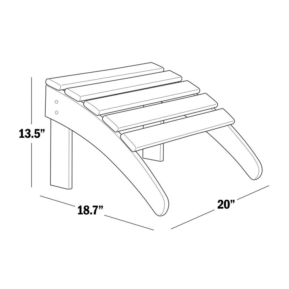 Dark Brown HDPE Foldable Outdoor Patio Ottoman