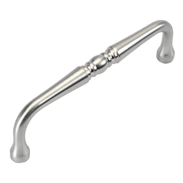 HICKORY HARDWARE Williamsburg Collection 4 in. (102 mm) Center-to-Center Stainless Steel Cabinet Door and Drawer Pull