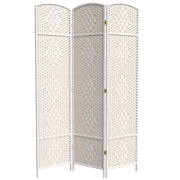 7 ft. White 3-Panel Room Divider
