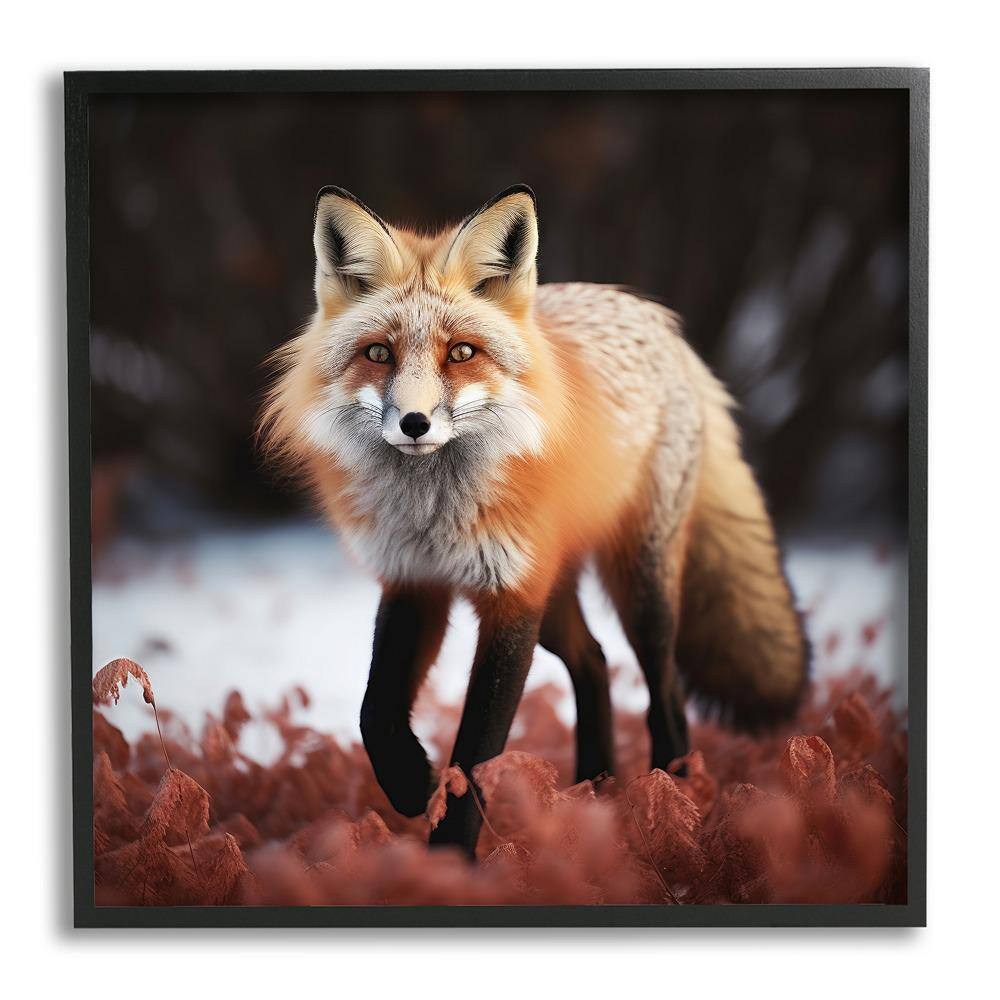 Fox Cub in Nature by Lazar Studio 1 Piece Framed Graphic Print Animal Poster Art Print 24 in. x 24 in. price history on PriceWatchPro
