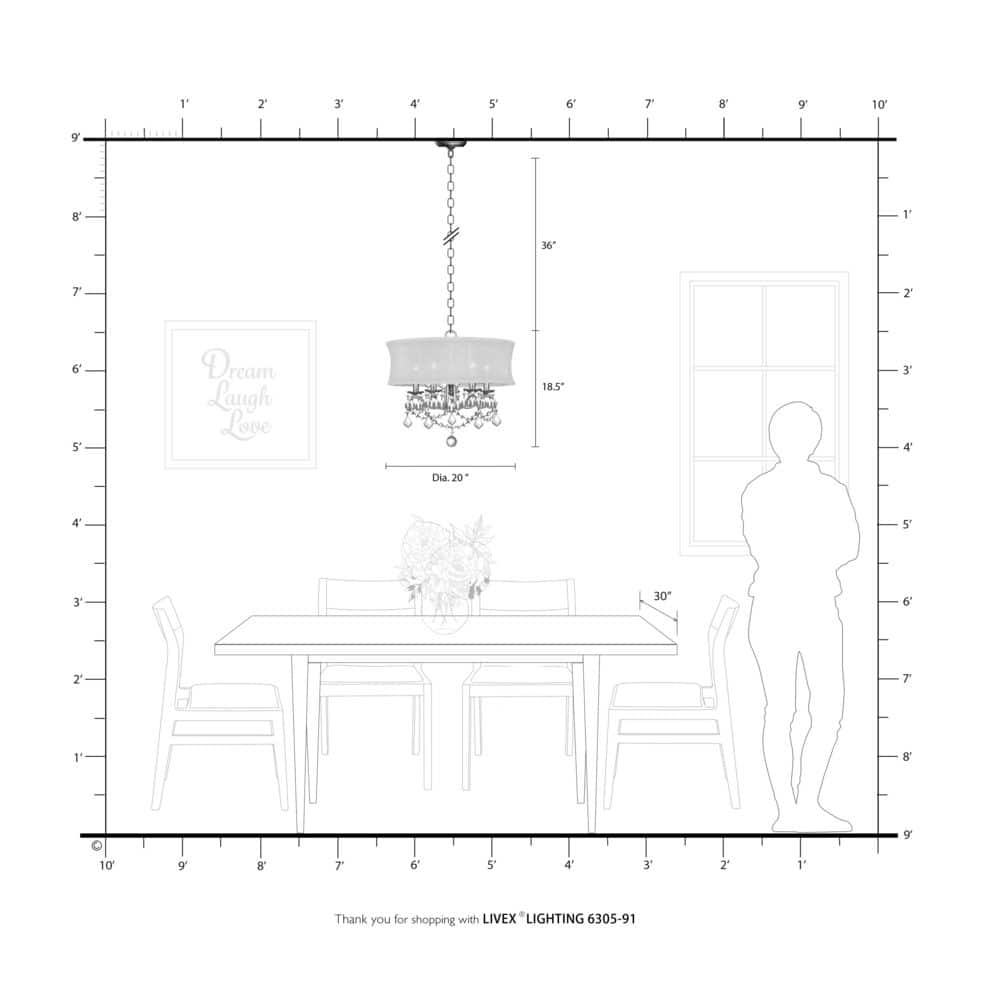 Newcastle Brushed Nickel 5-Light Chandelier with Crystal Drops and Silk Shade