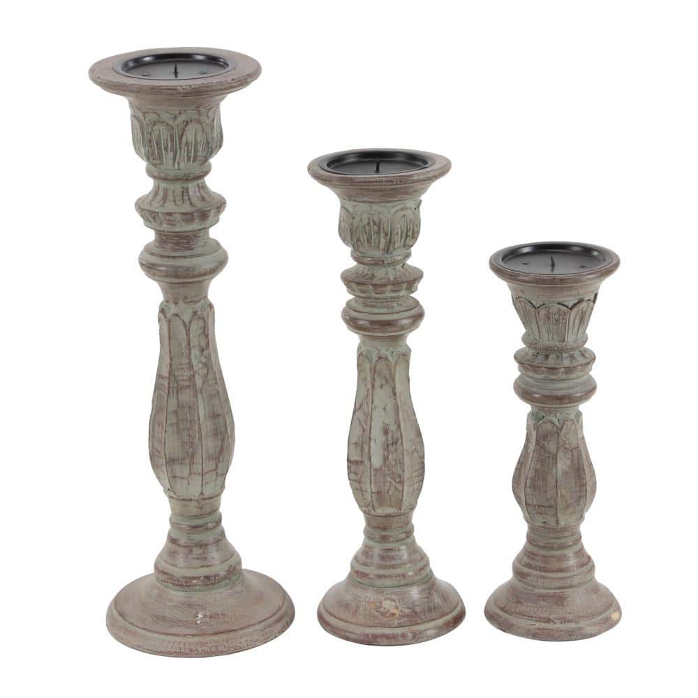 Elegant Traditional Mango Wood Candle Lantern Set, 3 Sizes